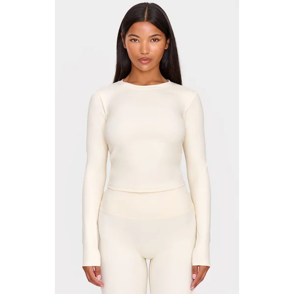 Bone Ultimate Sculpt Long Sleeve Crop Gym Top