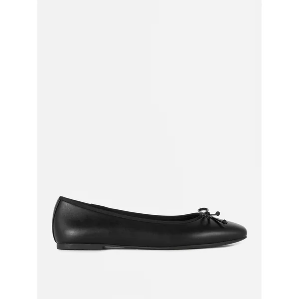 Bow Ballerina Flats - Black