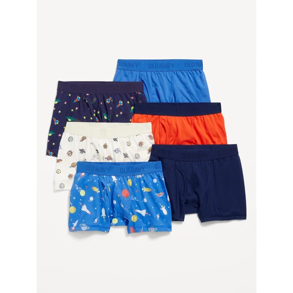 Boxer-Briefs Underwear 6-Pack for Boys - Outer Space