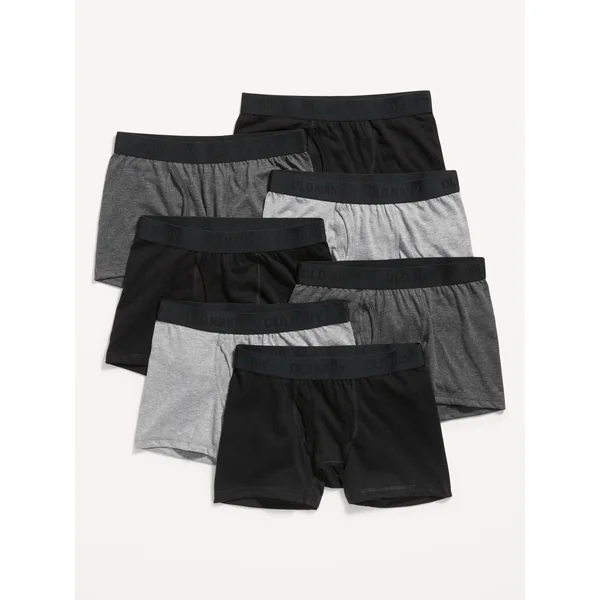 Boxer-Briefs Underwear 7-Pack for Boys - Black Heather