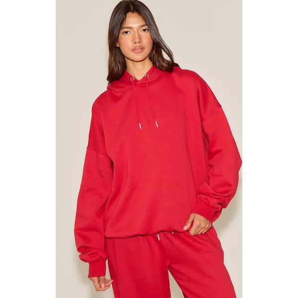 Bright Red Oversized Hoodie