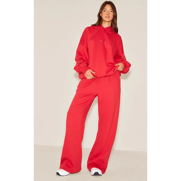 Bright Red Thin Waistband Sweatpants