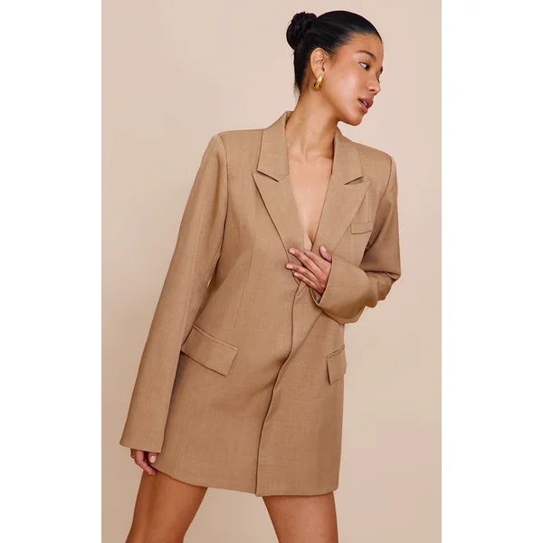 Brown Blazer Dress