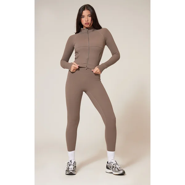 Brown Sculpt Gym High Waist Leggings