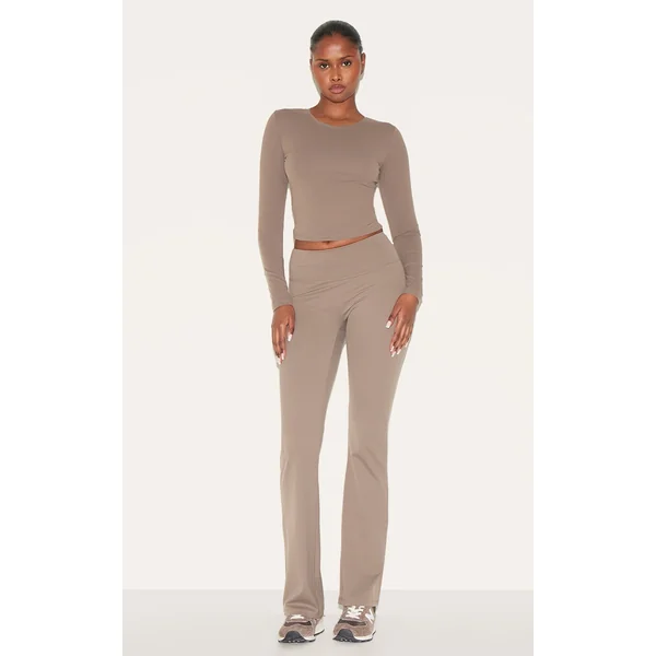 Brown Sculpt Straight Leg Yoga Pants