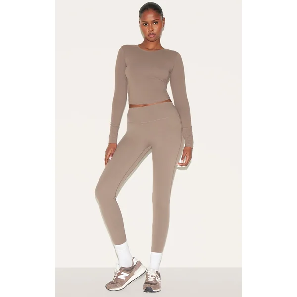 Brown Ultimate Sculpt High Waist Gym Leggings