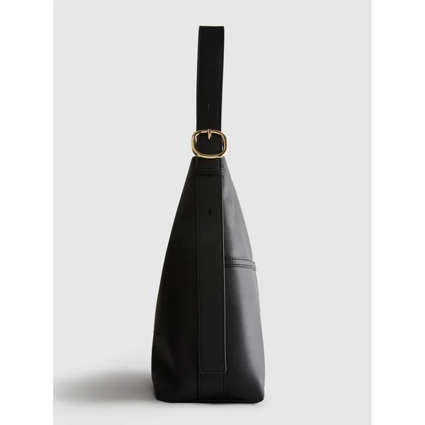 Buckle Bucket Tote - Black