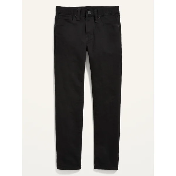 Built-In Flex Black Skinny Jeans For Boys - Black Rinse