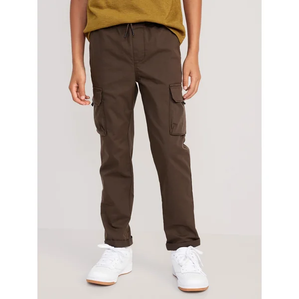 Built-In Flex Tapered Tech Cargo Pants for Boys - Coffee Grounds