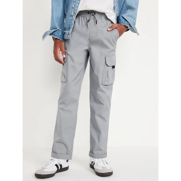 Built-In Flex Tapered Tech Cargo Pants for Boys - Grayscale