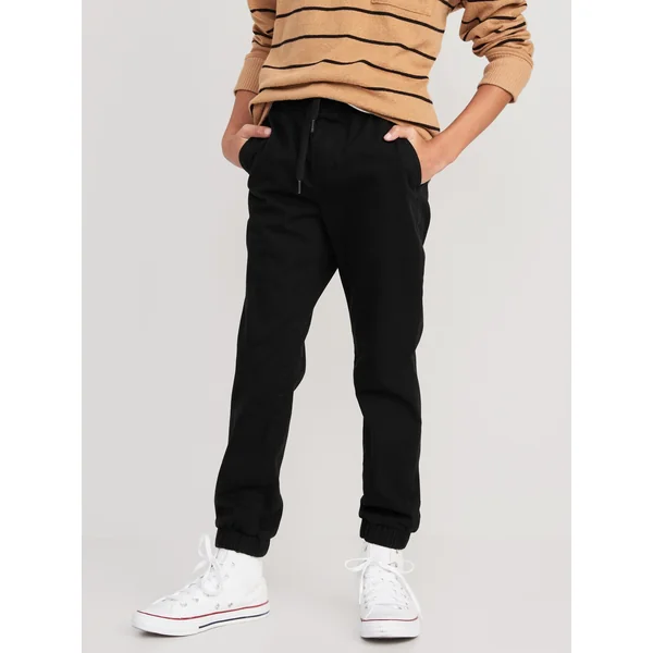 Built-In Flex Twill Jogger Pants for Boys - Black Jack