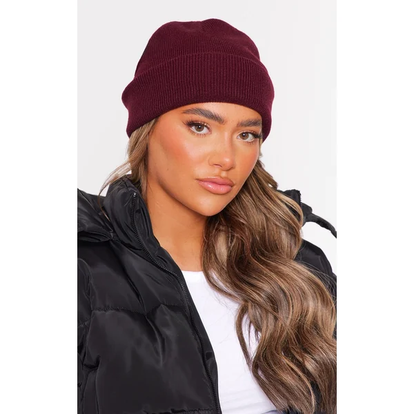 Burgundy Basic Beanie
