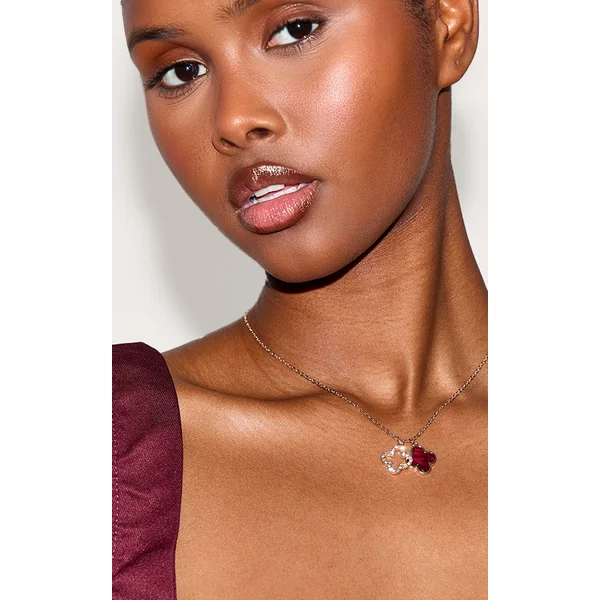 Burgundy Clove Simple Pendant Necklace