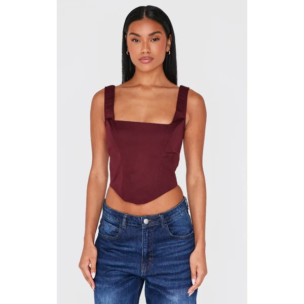 Burgundy Woven Corset