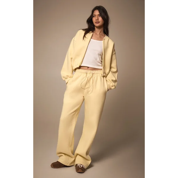 Butter Cream Drawcord Hem Oversized Sweatpants