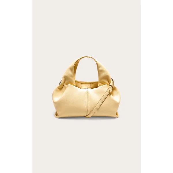 Butter Cream Slouchy Mini Pu Handbag