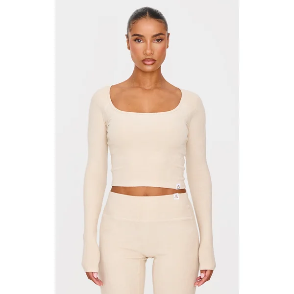 Butter Yellow Brushed Rib Square Neck Underlayer Top