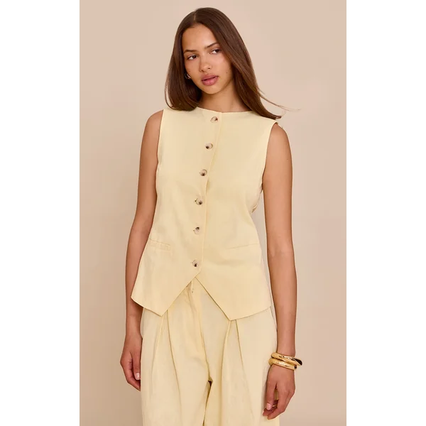 Butter Yellow Tailored Vest