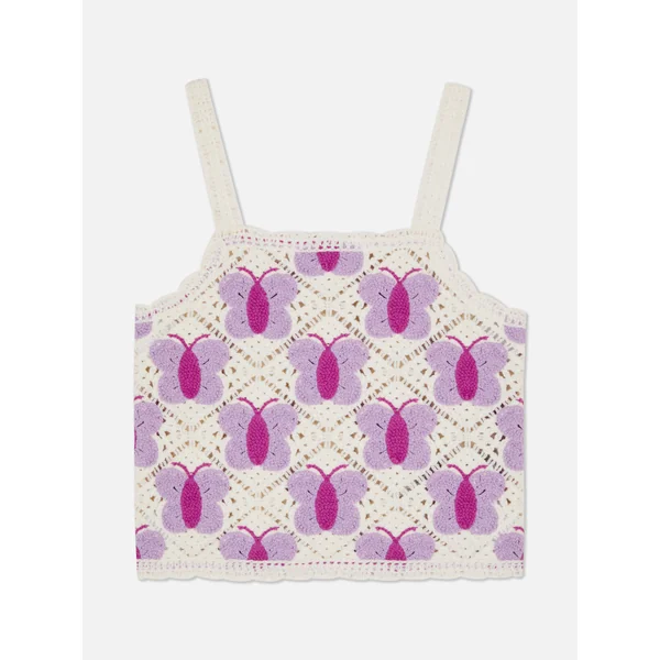 Butterfly Knit Tank - Purple