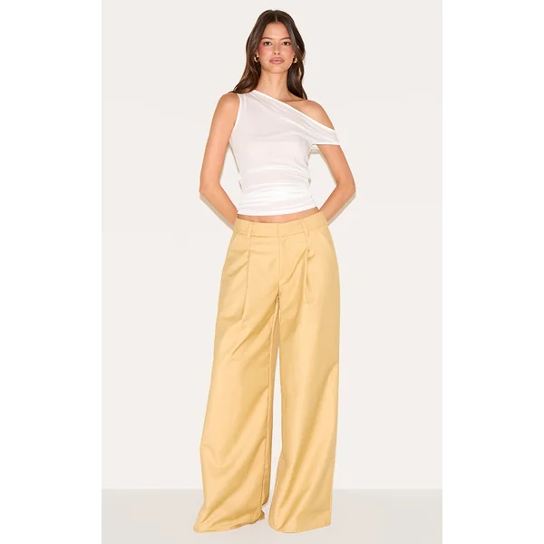 Butterscotch Woven Double Pleat Wide Leg Pants