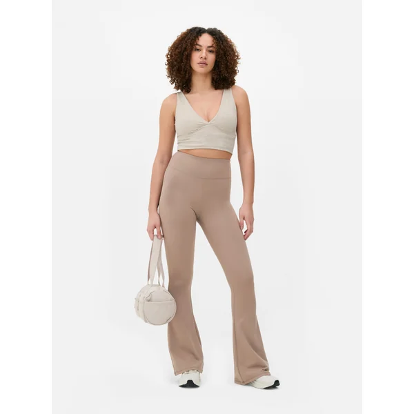 Buttery Soft Flared Leggings - Tan