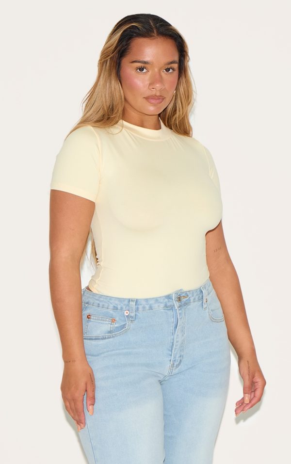 Shape Butter Cream Sculpted Short Sleeve Bodysuit