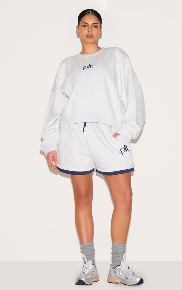 Plus Ash Grey Plt Sweat Short