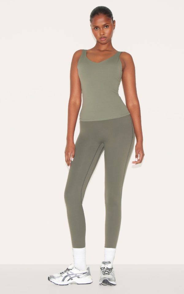 Dark Olive Ultimate Sculpt High Waist Gym Leggings