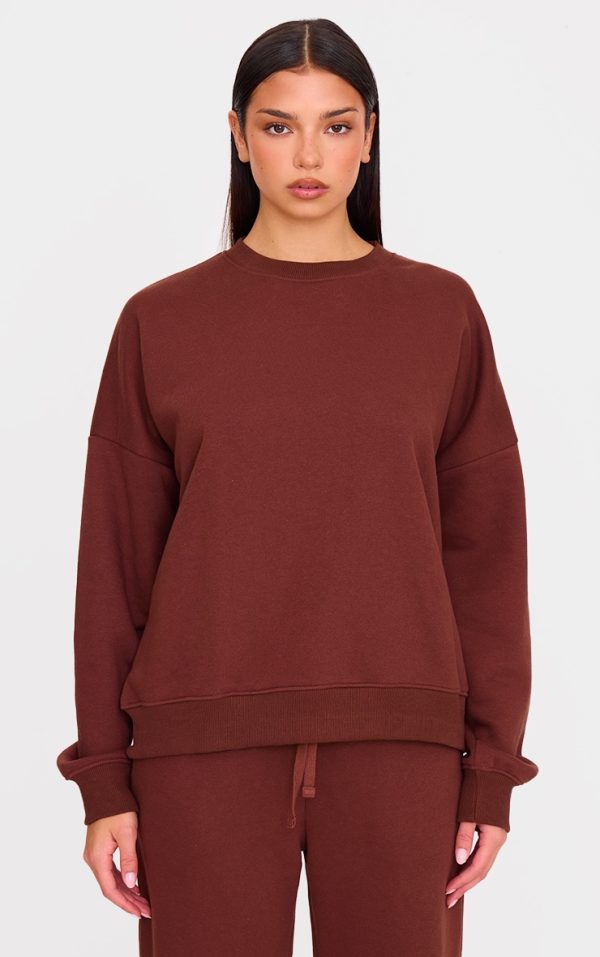 Chocolate Oversized Long Sleeve Sweatshirt