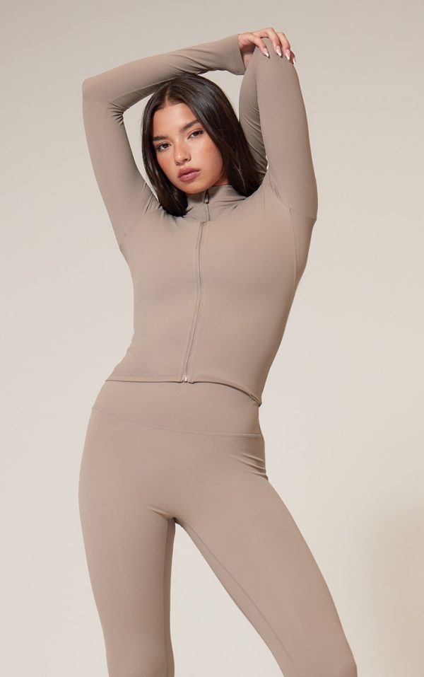Deep Taupe Sculpt Jacket