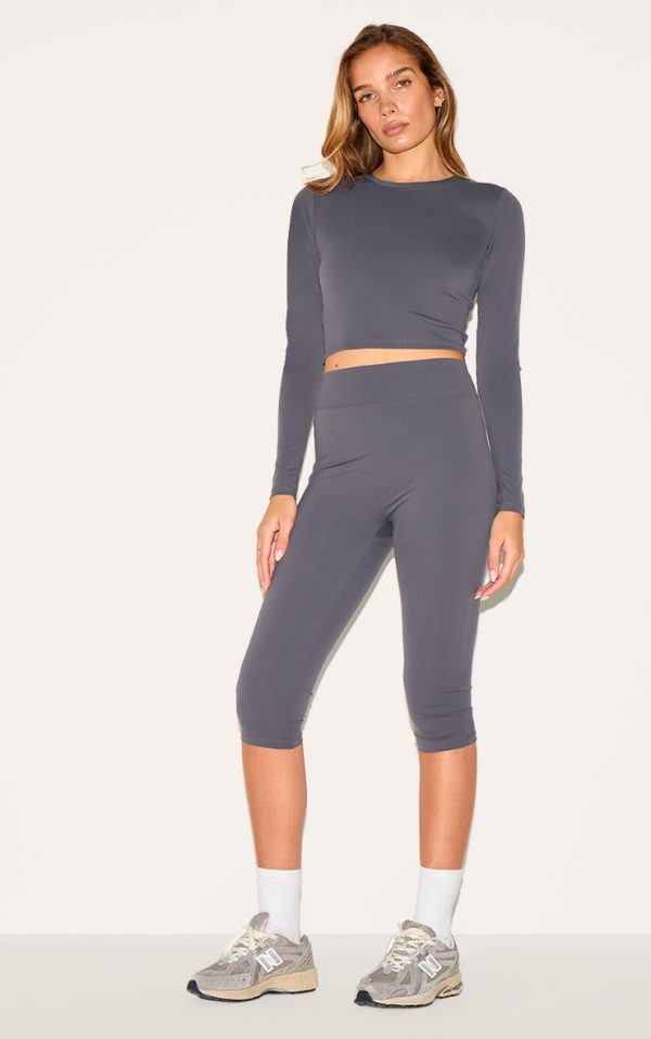 Charcoal Sculpt Pedal Pusher Leggings