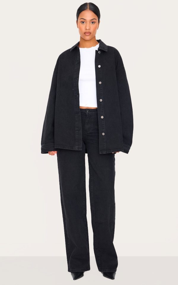 Tall Black Wide Leg Jeans