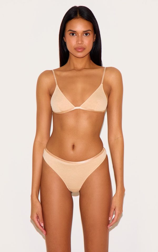 Nude Jersey Triangle Basic Lingerie Set