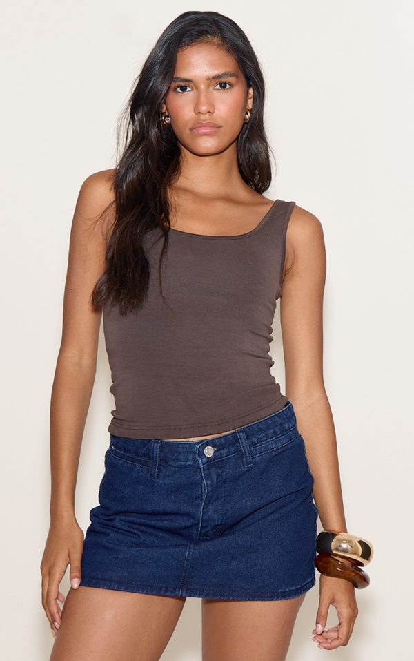 Indigo Button Up Denim Mini Skirt