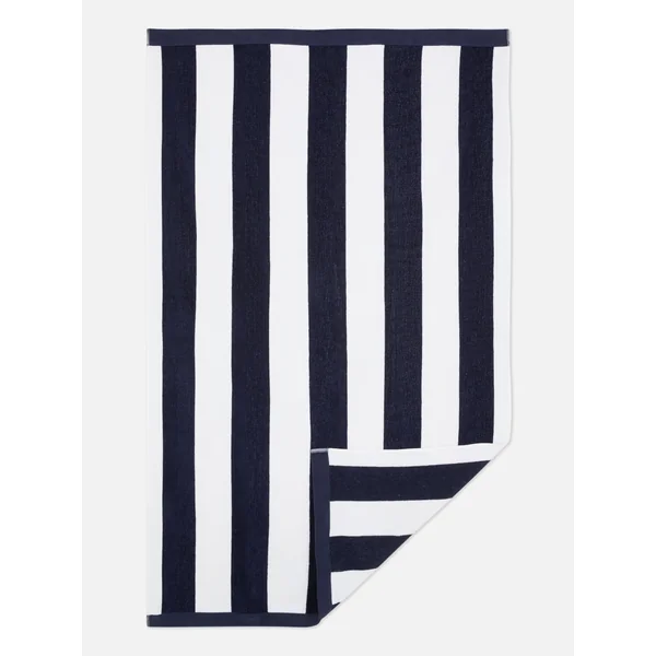 Cabana Stripe Beach Towel - Navy