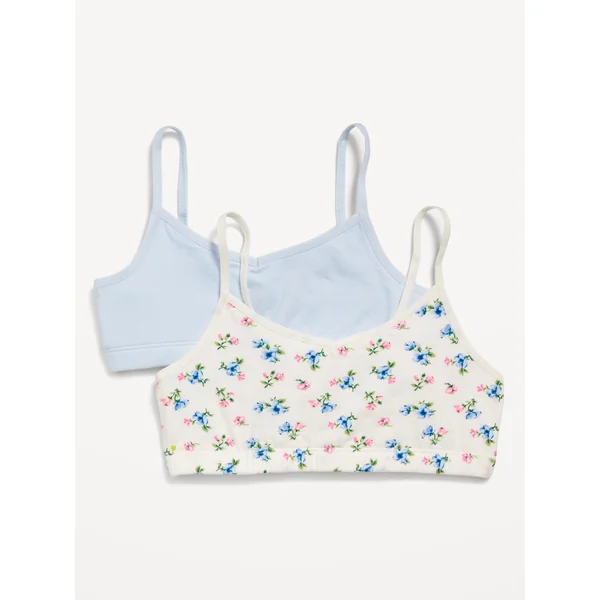 Cami Bra 2-Pack for Girls - Blue Floral Top