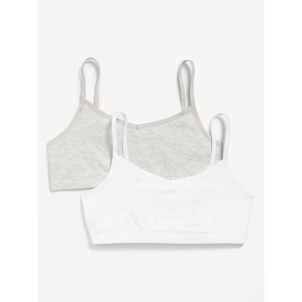 Cami Bra 2-Pack for Girls - White Combo