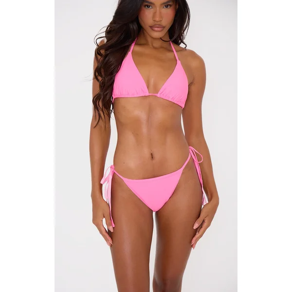 Candy Pink Mix & Match Tie Side Bikini Bottoms