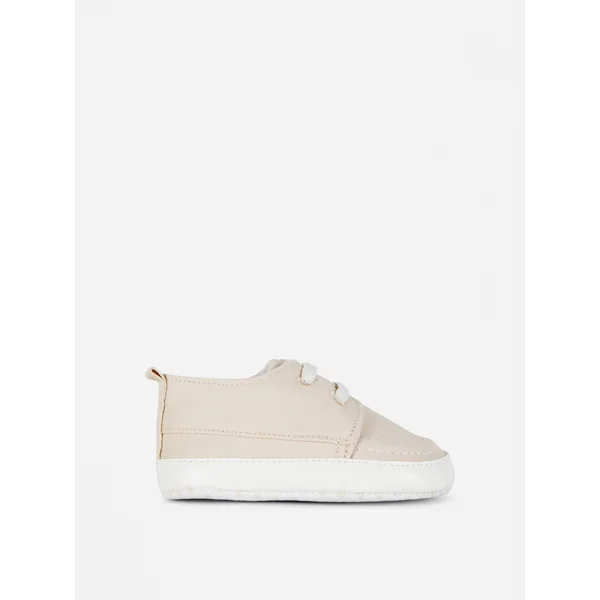 Canvas Boat Shoes - Taupe