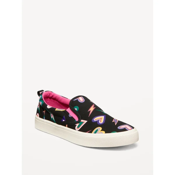 Canvas Slip-On Sneakers for Girls - MULTI DITSY