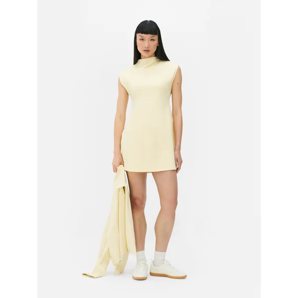 Cap Sleeve Mini Dress - Lemon