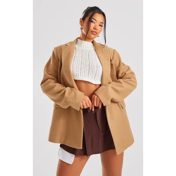 Cappuccino Boucle Tailored Blazer