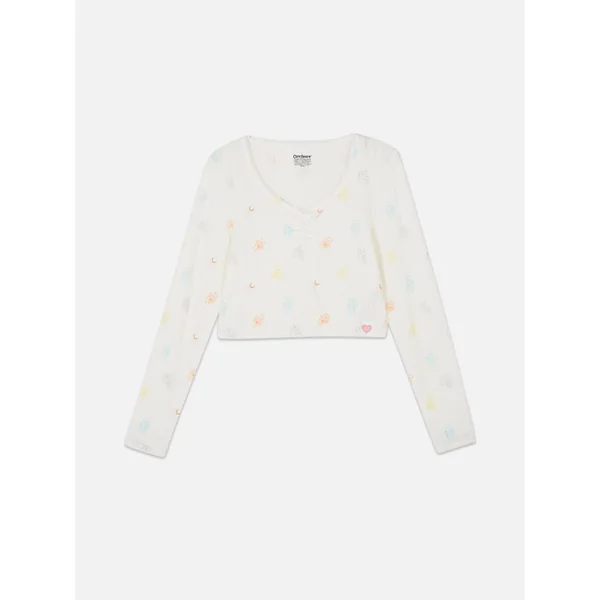 Care Bears Long Sleeve Pajama Top - White