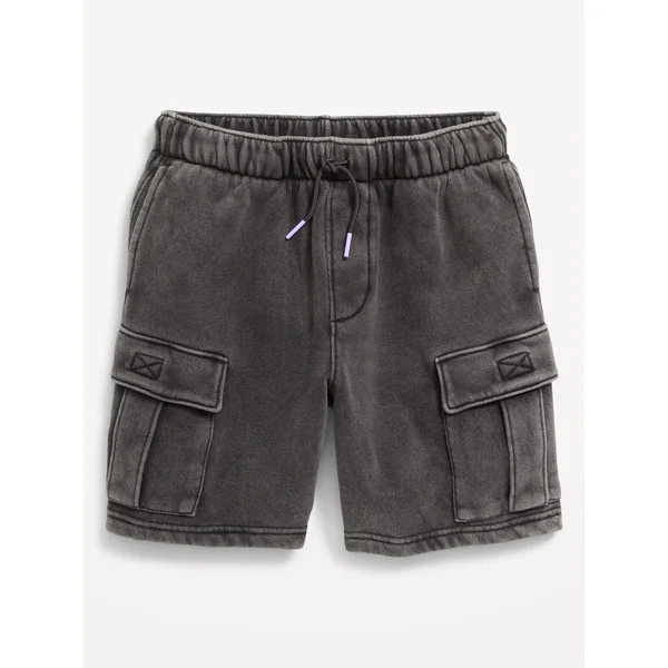 Cargo Fleece Shorts for Boys - BlackJack