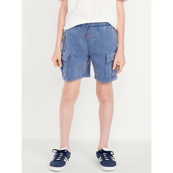 Cargo Fleece Shorts for Boys - Dark Indigo