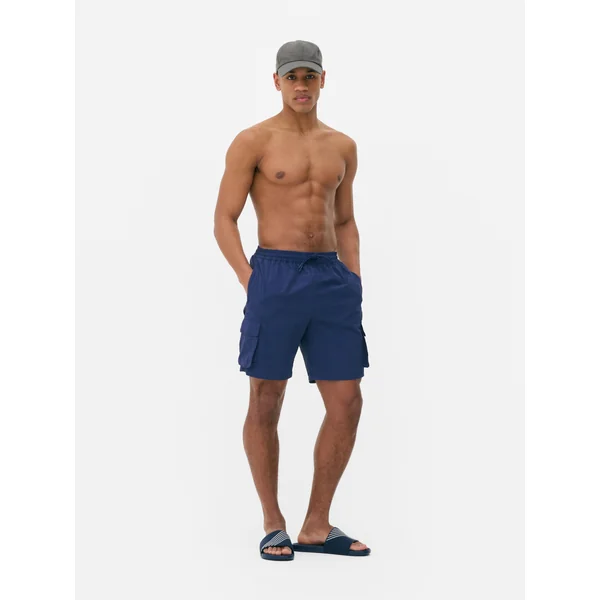 Cargo Swim Shorts - Navy