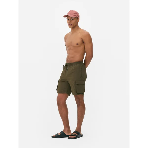 Cargo Swim Shorts - Olive