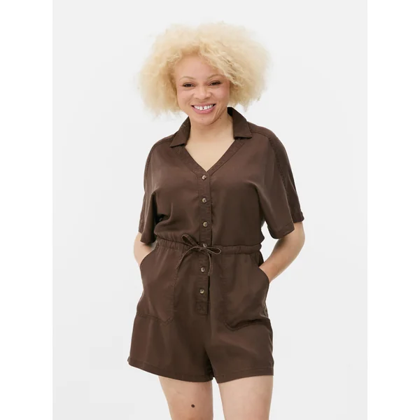 Casual Playsuit - Brown