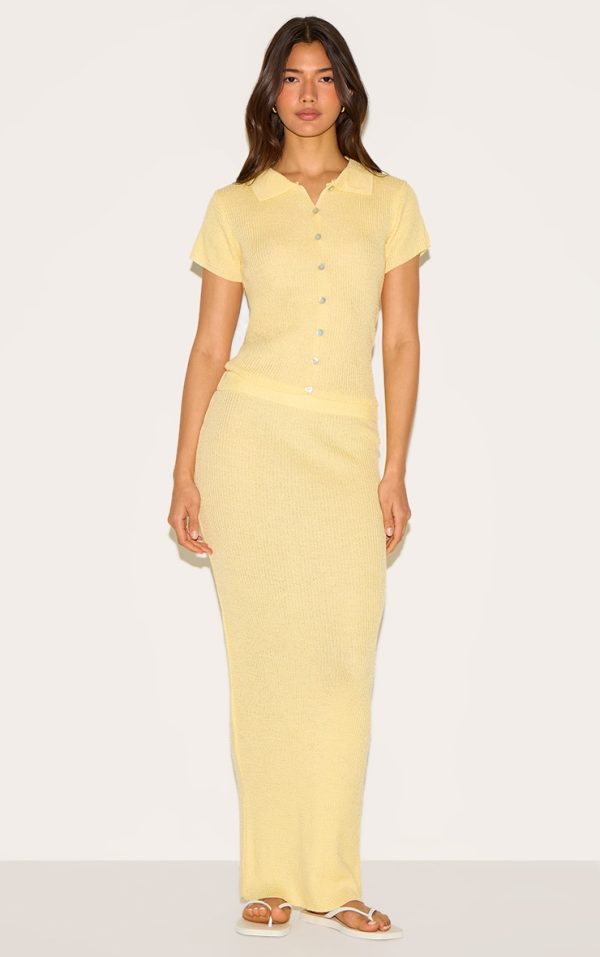 Lemon Filagree Maxi Skirt