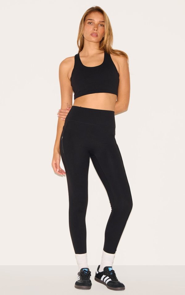 Black Sculpt Side Pocket Gym Leggings
